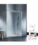 Συρόμενη πόρτα καμπίνας ντουζιέρας Starlet 130 ύψους 180εκ. ρυθμιζόμενη από 127 έως 131εκ. Clear Chrome SLS130T-100