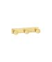 Sanco Bath Robe Hook & Door Stop Τριπλό Άγκιστρο PVD χρυσό ορείχαλκο βουρτσιστό 00683-PVD-02BR