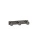 Sanco Bath Robe Hook & Door Stop Τριπλό Άγκιστρο PVD gun metal γυαλιστερό 00683-PVD-05PL