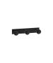 Sanco Bath Robe Hook & Door Stop Τριπλό Άγκιστρο Μαύρο ματ 00683-Μ116