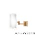 Sanco LED Cosmetic mirrors Μεγεθυντικός καθρέπτης x3 με LED PVD θερμό μπρονζέ βουρτσιστό MRLED-301-PVD-01BR