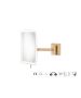 Sanco LED Cosmetic mirrors Μεγεθυντικός καθρέπτης x3 με LED PVD θερμό μπρονζέ βουρτσιστό MRLED-305-PVD-01BR