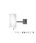 Sanco LED Cosmetic mirrors Μεγεθυντικός καθρέπτης x3 με LED PVD gun metal βουρτσιστό MRLED-305-PVD-05BR