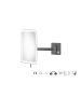 Sanco LED Cosmetic mirrors Μεγεθυντικός καθρέπτης x3 με LED Ανθρακί ανάγλυφο MRLED-305-Μ118