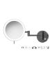 Sanco LED Cosmetic mirrors Μεγεθυντικός καθρέπτης x3 με LED Σκούρο γραφίτη MRLED-701-122