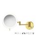 Sanco LED Cosmetic mirrors Μεγεθυντικός καθρέπτης x3 με LED PVD χρυσό ορείχαλκο γυαλιστερό MRLED-701-PVD-02PL