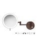 Sanco LED Cosmetic mirrors Μεγεθυντικός καθρέπτης x3 με LED Wenge ανάγλυφο MRLED-701-Α75