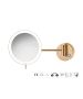 Sanco LED Cosmetic mirrors Μεγεθυντικός καθρέπτης x3 με LED PVD θερμό μπρονζέ βουρτσιστό MRLED-705-PVD-01BR