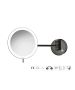 Sanco LED Cosmetic mirrors Μεγεθυντικός καθρέπτης x3 με LED PVD gun metal γυαλιστερό MRLED-705-PVD-05PL