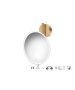 Sanco LED Cosmetic mirrors Μεγεθυντικός καθρέπτης x5 με LED PVD θερμό μπρονζέ βουρτσιστό MRLED-764-PVD-01BR
