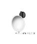 Sanco LED Cosmetic mirrors Μεγεθυντικός καθρέπτης x5 με LED PVD gun metal γυαλιστερό MRLED-764-PVD-05PL