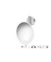 Sanco LED Cosmetic mirrors Μεγεθυντικός καθρέπτης x5 με LED PVD νίκελ ατσάλι MRLED-764-PVD-11BR
