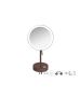 Sanco LED Cosmetic mirrors LED Επικαθήμενος Καθρέπτης μεγεθυντικός x3 Wenge ανάγλυφο MRLED-903-Α75