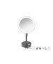 Sanco LED Cosmetic mirrors LED Επικαθήμενος Καθρέπτης μεγεθυντικός x3 Ανθρακί ανάγλυφο MRLED-903-Μ118