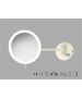 Sanco LED Cosmetic mirrors LED Καθρέπτης μεγεθυντικός x3 usb charging Μπεζ ματ MRLED-905-Μ102