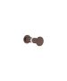 Sanco Glass Door Accessories Διπλό Πόμολο / Άγκιστρο Wenge ανάγλυφο SET-GL0670-Α75