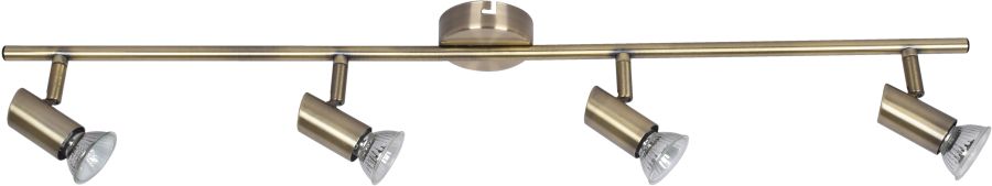 InLight Επιτοίχιο σποτ από μέταλλο σε όξυνε απόχρωση 4XGU10 D:80cm 9076-4Φ-Οξυντέ