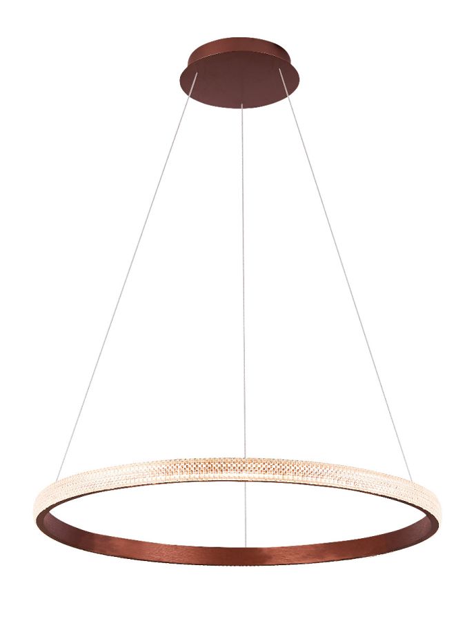 Φωτιστικό Κρεμαστό Ø60 cm 42w Led 2436lm 3000K 120° Καφέ Μεταλλικό Χρώμα Viokef Sydney 4235900