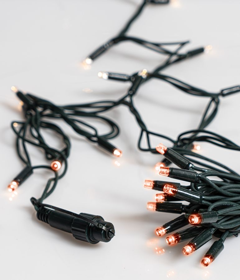 100Led Rubber Λαμπάκια Επεκτεινόμενα Με Πράσινο Καλώδιο/Κόκκινο Λαμπάκι ,Ip65 Στεγανό,(10cm Απόσταση) 10 Μέτρα Lianos 63320