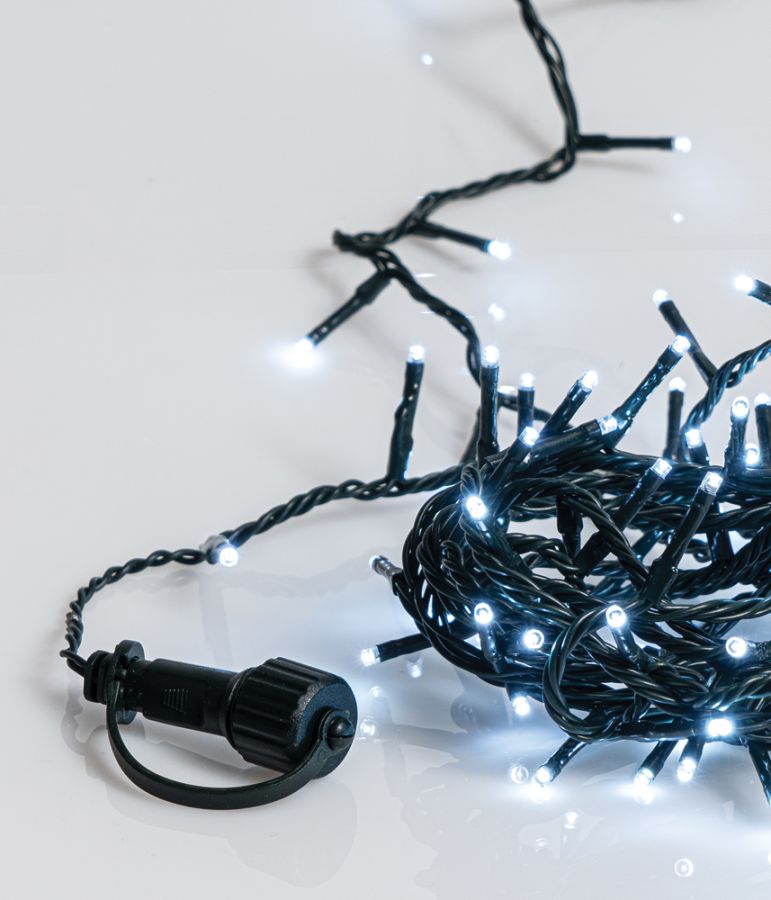 300Led Λαμπάκια Με Πρόγραμμα,Επέκταση Και Μετασχηματιστή Ip44 ,Πράσινο Καλώδιο/Λευκό Λαμπάκι (5cm Απόσταση) 15 Μέτρα (Kelvin: 6.000 - 10.000) Lianos 63358