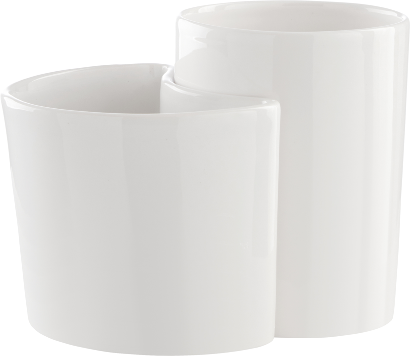 Ποτηροθήκη Κεραμικό Λευκό Bronze Art Επικαθήμενα 22T1-AA