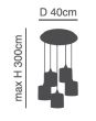 SE21-BL-B10-5BL-MS123 ADEPT FLEX Black Metal Shade Pendant+ HOMELIGHTING 77-8956