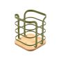 Θήκη για Κουτάλες Μεταλλική Λαδί 12x12x14.5cm  Estia Home Art Bamboo Essentials 01-14155
