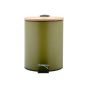 Χαρτοδοχείο Μπάνιου Ø20,5xH28,5cm  Soft Close 5lt Λαδί Estia Home Art Olive Series 02-15114