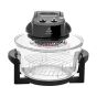 Φουρνάκι Ρομπότ Μαύρο με Αντιστάσεις 1400w 12lt Estia Home Crystal Cook 06-16555