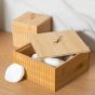 Κουτί Αποθήκευσης & Οργάνωσης 15x15x7cm Estia Home Art Bamboo Essentials 02-13103
