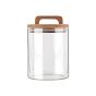 Δοχείο Αποθήκευσης Γυάλινο 650ml 10x10xΗ14,8cm Καπάκι Ξύλο Ακακίας Estia Home Art Allure 01-17477