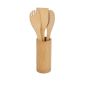 Εργαλεία Μαγειρικής με Θήκη Σετ 4 τμχ. Estia Home Art Bamboo Essentials 02-18191