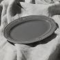 Πιατέλα Οβάλ Πορσελάνινη Ανάγλυφη 25cm Athénée Grey  07-13691