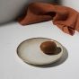 Πιάτο Ρηχό 21cm Stoneware Estia Home Art Vignette Ivory 07-24420