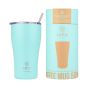 Θερμός Coffee Mug 500ml Estia Home Art Save the Aegean Bermuda Green 01-23171