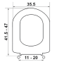 Κάλυμμα Λεκάνης WC D Shape B.T Βακελιτικό Λευκό 41,5-47x35,3cm Οπές 11-20cm για Βεργίνα,Φρύνη,Μαγιόρκα, Αρμονία,Essedra Alfa,Aveiro Elvit 0015