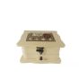 Κοσμηματοθήκη 16x13x8cm  Ξύλινη με Ύφασμα, Θήκες για Κοσμήματα, Καθρέφτη, Συρτάρι με Κουρδιστό για Μουσική Etoile AM-483Β