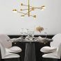 ARTE ILLUMINA ΦΩΤΙΣΤΙΚΟ ΚΡΕΜΑΣΤΟ 8ΦΩΤΟ LED 60W 140X57 ΧΡΥΣΟ Eurolamp 144-10008