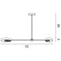 ARTE ILLUMINA ΦΩΤΙΣΤΙΚΟ ΚΡΕΜΑΣΤΟ 2ΦΩΤΟ LED 21W 3CCT 92X27 ΜΑΥΡΟ/ΧΡΥΣΟ Eurolamp 144-10009