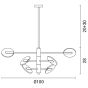 ARTE ILLUMINA ΦΩΤΙΣΤΙΚΟ ΚΡΕΜΑΣΤΟ 6ΦΩΤΟ LED 42W 3CCT 88X65 ΜΑΥΡΟ/ΧΡΥΣΟ Eurolamp 144-10011
