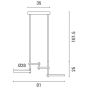 ARTE ILLUMINA ΦΩΤΙΣΤΙΚΟ ΚΡΕΜΑΣΤΟ 4ΦΩΤΟ LED 41W 810X280X320 ΜΑΥΡΟ Eurolamp 144-10031