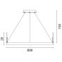 ARTE ILLUMINA ΦΩΤΙΣΤΙΚΟ ΚΡΕΜΑΣΤΟ ΔΑΚΡΥ LED 55W Φ80X20 ΧΡΥΣΟ Eurolamp 144-15003