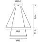 ΦΩΤΙΣΤΙΚΟ ΚΡΕΜΑΣΤΟ ΣΤΡΟΓΓΥΛΟ LED 37W Φ40XΦ60X120 ΛΕΥΚΟ ARTE ILLUMINA DOPPIA Eurolamp 144-15004