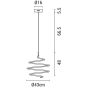 ARTE ILLUMINA SATURN ΦΩΤΙΣΤΙΚΟ ΚΡΕΜΑΣΤΟ ΣΤΡΟΓΓΥΛΟ LED 40W Φ430X1200 ΛΕΥΚΟ Eurolamp 144-15010