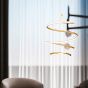 ARTE ILLUMINA SATURN ΦΩΤΙΣΤΙΚΟ ΚΡΕΜΑΣΤΟ ΣΤΡΟΓΓΥΛΟ LED 60W Φ430X1200 ΧΡΥΣΟ Eurolamp 144-15011