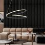 ΦΩΤΙΣΤΙΚΟ ΚΡΕΜΑΣΤΟ ΑΛΟΥΜΙΝΙΟΥ LED 42W Φ550X550mm  4000Κ 2550lm ΜΑΥΡΟ ARTE ILLUMINA SATURN Eurolamp 144-15020