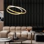 ΦΩΤΙΣΤΙΚΟ ΚΡΕΜΑΣΤΟ ΑΛΟΥΜΙΝΙΟΥ LED 40W Φ550X550mm 4000Κ ΧΡΥΣΟ ARTE ILLUMINA SATURN Eurolamp 144-15021