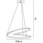 ΦΩΤΙΣΤΙΚΟ ΚΡΕΜΑΣΤΟ ΑΛΟΥΜΙΝΙΟΥ LED 40W Φ550X550mm 4000Κ ΧΡΥΣΟ ARTE ILLUMINA SATURN Eurolamp 144-15021