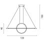 ARTE ILLUMINA ΦΩΤΙΣΤΙΚΟ ΚΡΕΜΑΣΤΟ ΓΡΑΜΜΙΚΟ LED 45W 3000Κ 120X150 ΜΑΥΡΟ Eurolamp 144-16001