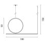 ARTE ILLUMINA ΦΩΤΙΣΤΙΚΟ ΚΡΕΜΑΣΤΟ LED 32W 100X18 ΛΕΥΚΟ/ΜΑΥΡΟ Eurolamp 144-16018
